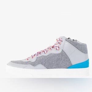 P448 Sz 41 Bali Sneakers with Multicolor Laces High Top Zipper Lace Trainers NEW